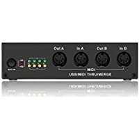 Los mejores  - DigitalLife MIDI Interfaz USB – 4 Pulg-4 Sali (4 x 4 USB MIDI) Divisor-Controlador-caja de Música de Síntesis (Caja de…